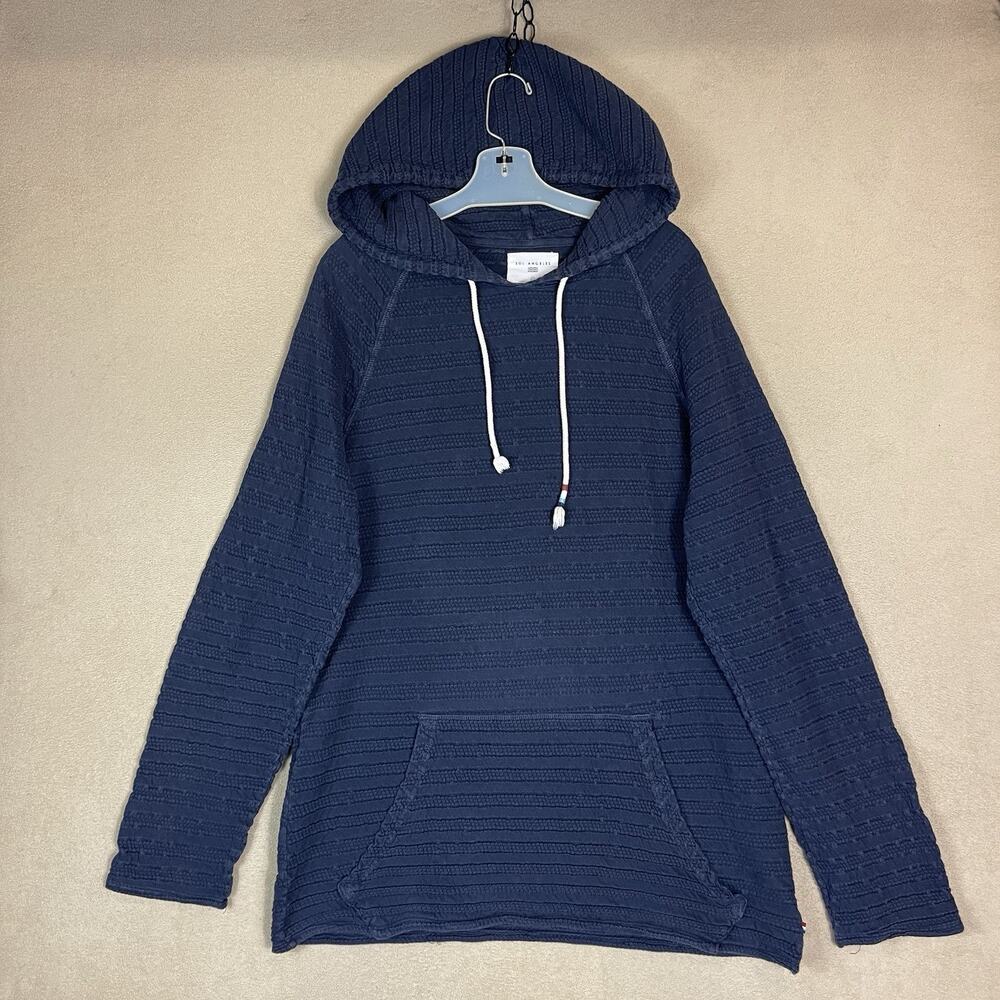 Sol Angeles Hoodie Mens L Blue Pouch Pockets Long Sleeve Pullover‎ Sweatshirt